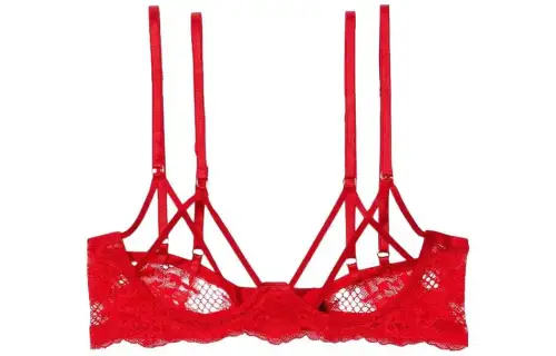 Victoria's Secret /Victoria's Secret Solid Color Floral Lace Cupless Zodiac Year Bra Red