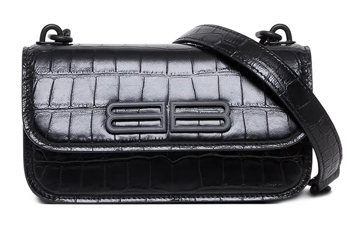 Balenciaga Calfskin Crossbody Bag, Shoulder Bag Women's Black