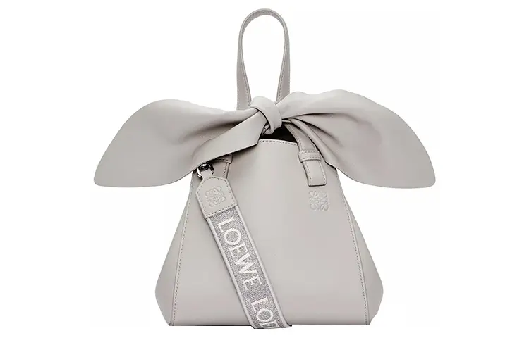 LOEWE Hammock Nugget Nappa Cow Leather Crossbody Bag, Shoulder Bag Regular Women's Gray