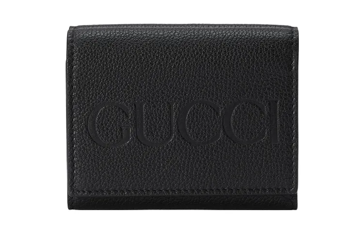 GUCCI Leather Wallet Men's Black