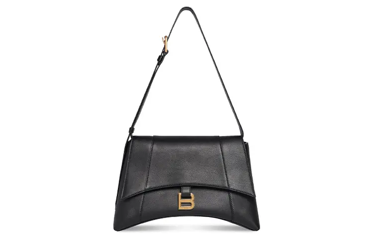 Balenciaga Women's Downtown Medium Shoulder Bag Black