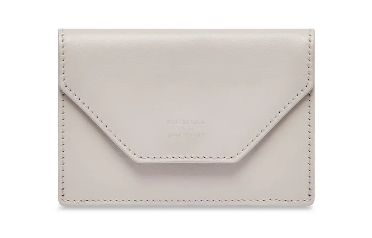 Balenciaga Calfskin Wallet Mini Women's White