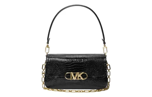 MICHAEL KORS PARKER Cow Leather Shoulder Bag, Crossbody Bag Medium Women's Black