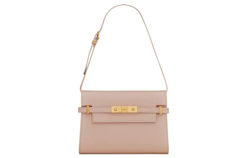SAINT LAURENT Cow Leather Crossbody Bag, Shoulder Bag Women's Rose Pink