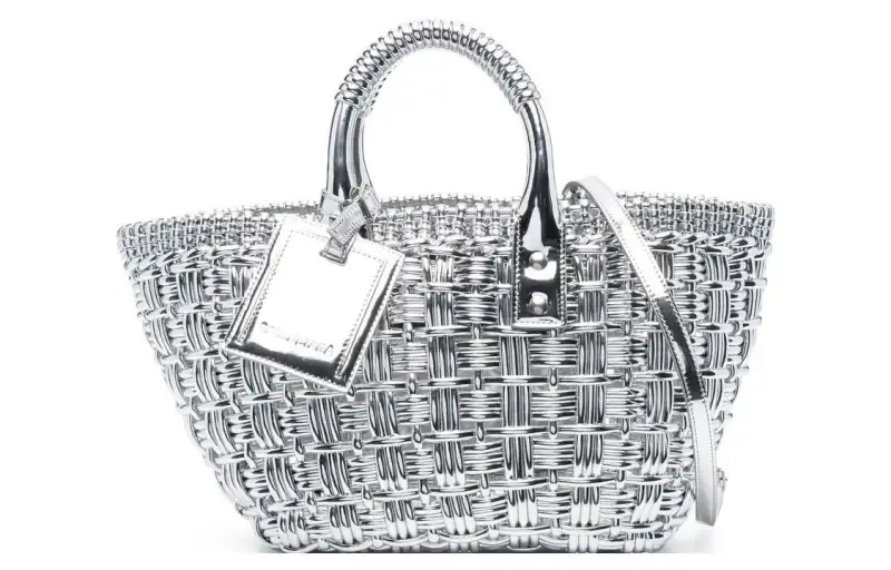 Balenciaga Calfskin Handbag Women's Silver