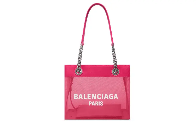 Balenciaga Mesh Tote Bag, Shopping Bag, Shoulder Bag, Handbag Small Women's Pink