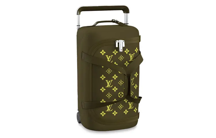 LOUIS VUITTON Fabric Suitcase Luggage Men's Khaki Green