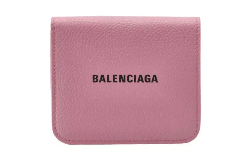 Balenciaga Calfskin Wallet Mini Women's Pink