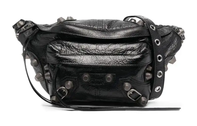 Balenciaga Le Cagole Polyurethane Fanny Pack Men's Black