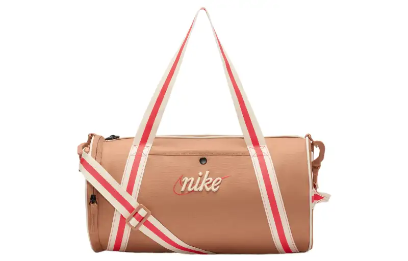 Nike Nike, adjustable removable straps, one-shoulder bag, big amber brown red sports bag for men and women, polyester, for beloved
