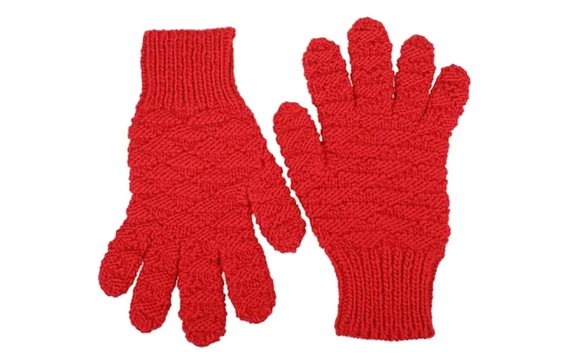 Bottega Veneta Knit Gloves Women's Red