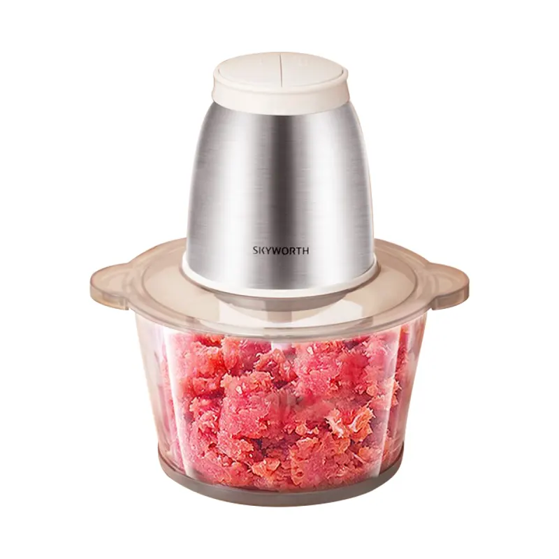 Skyworth household electric meat grinder 2L glass bowl multi-function cooking machine stuffing grinder minced meat mixer vegetable cutting mixer P426-XD