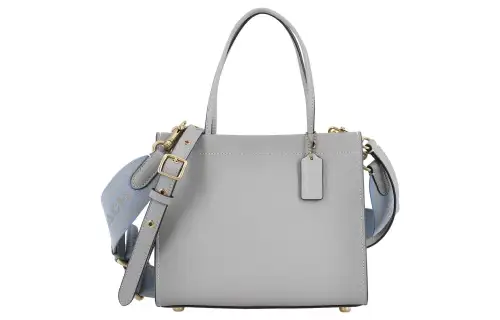 COACH Cashin Natural Cow Leather Handbag, Shoulder Bag, Crossbody Bag Small Women's Elephant Gray