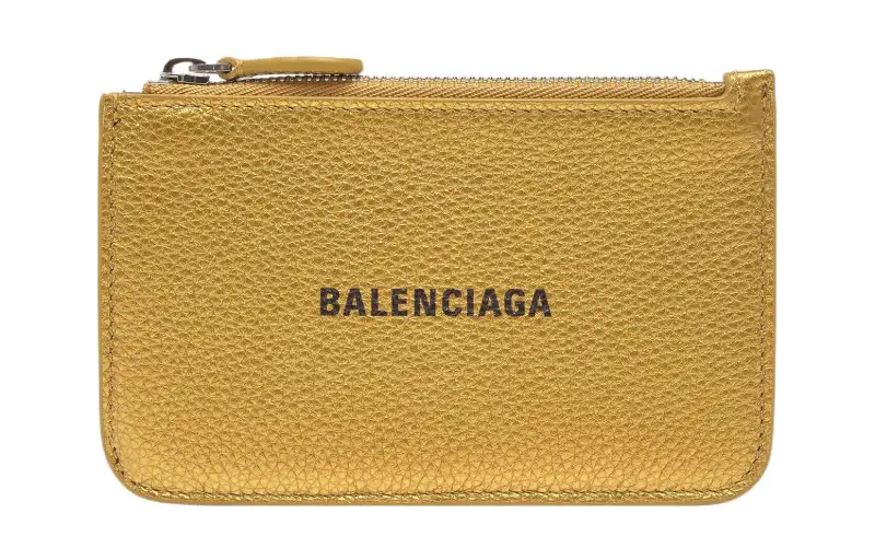 Balenciaga Calfskin Card Holder Card Holder Large Women's Gold