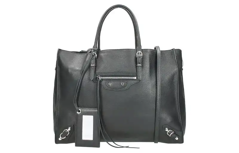 Balenciaga Leather One Shoulder Handbag Women's Black
