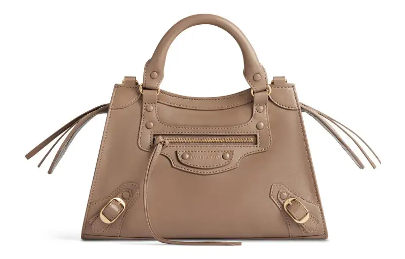 Balenciaga Calfskin Portable Crossbody Bag, Shoulder Bag Extra Small Women's Light Brown