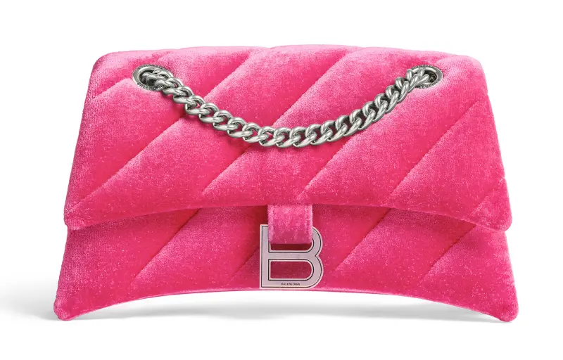 Balenciaga Nylon Crossbody Bag, Shoulder Bag Small Women's Bright Pink
