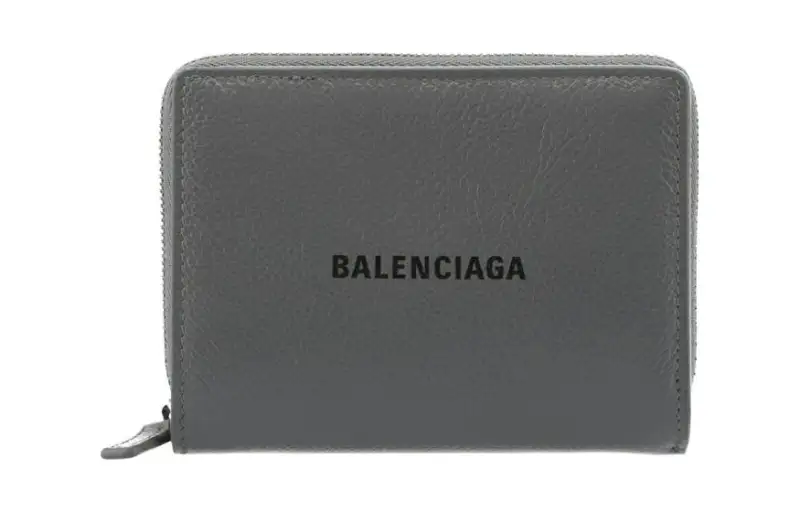 Balenciaga Calfskin Wallet Men's Gray