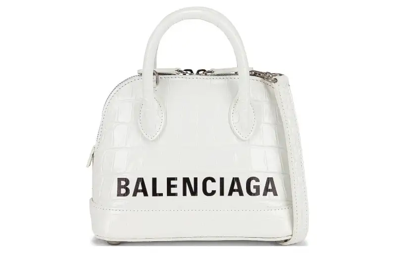 Balenciaga Ville Leather Shoulder Bag, Crossbody Bag, Handbag Women's White