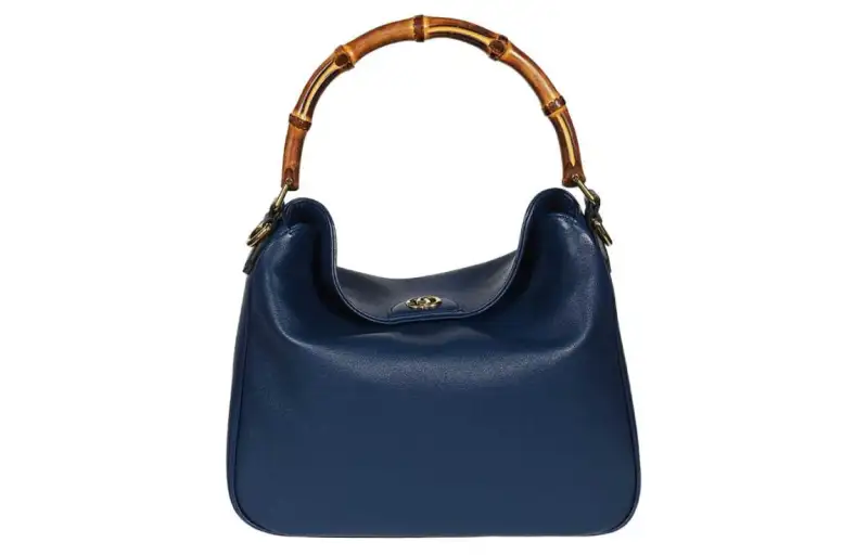 GUCCI Diana Leather Portable Crossbody Bag, Shoulder Bag Medium Women's Dark Blue
