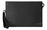 GUCCI Leather Clutch Men's Black