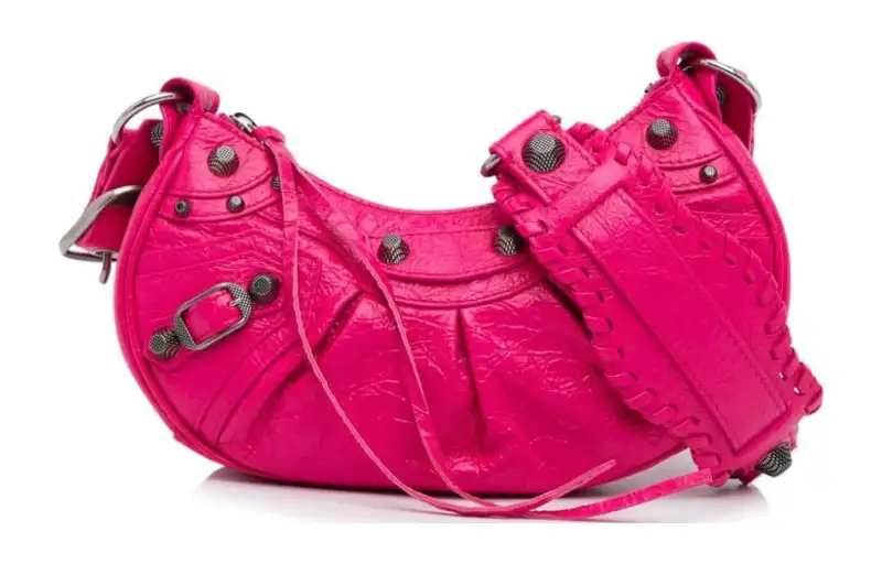 Balenciaga Cow Leather Portable Crossbody Bag, Shoulder Bag Women's Fuchsia