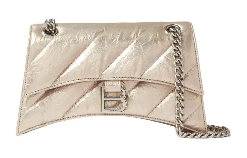 Balenciaga Crush Small Chain Shoulder Bag Women's Black