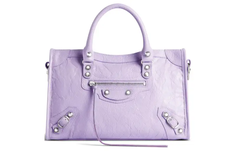 Balenciaga Arena Lambskin Tote Bag, Shopping Bag, Shoulder Bag, Handbag Small Women's Light Purple