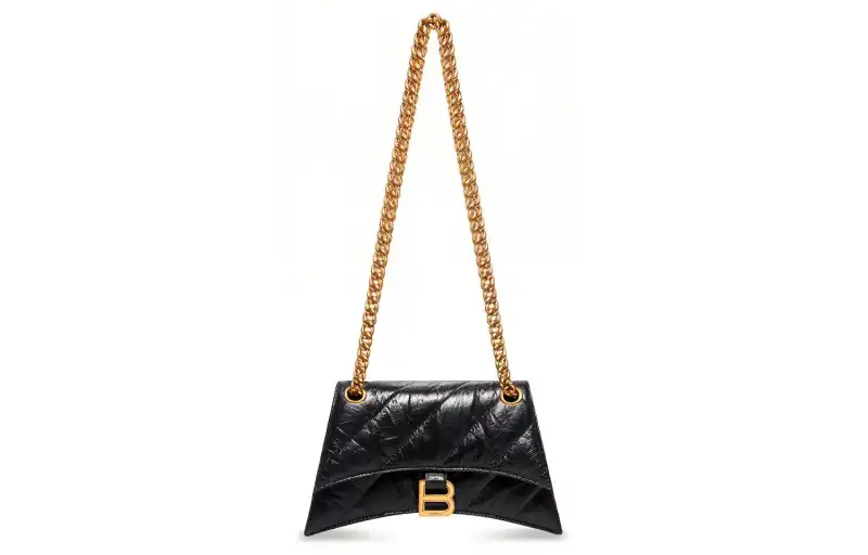 Balenciaga Women's Crush XS Chain Shoulder Bag Black