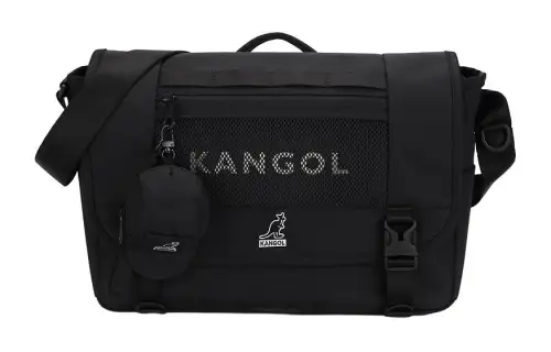 KANGOL Nylon Crossbody Bag, Shoulder Bag Regular Unisex Black