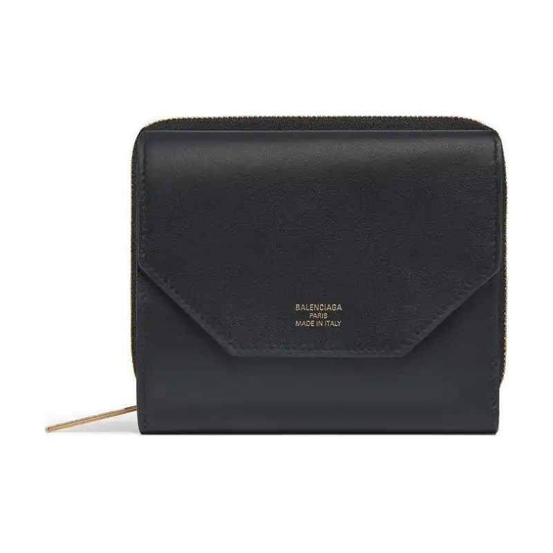 Balenciaga Calfskin Wallet Women's Black
