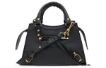 Balenciaga Calfskin One Shoulder Clutch Mini Women's Black