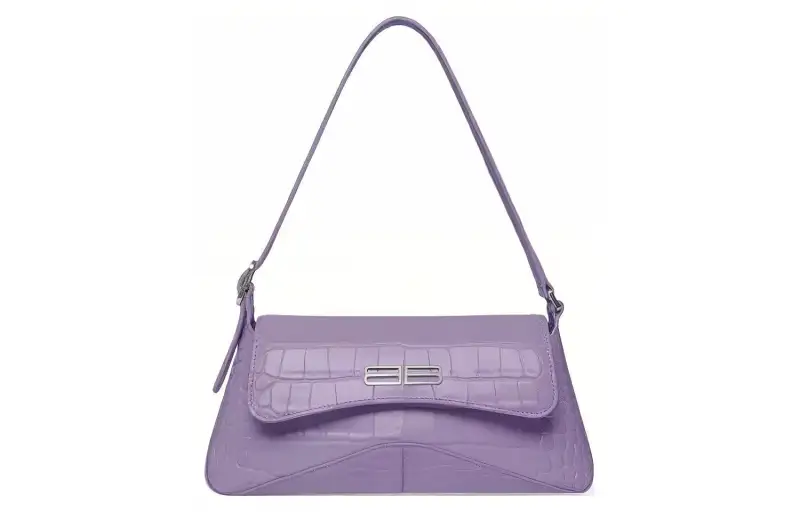 Balenciaga Cow Leather Handbag, Shoulder Bag, Crossbody Bag Small Women's Light Purple