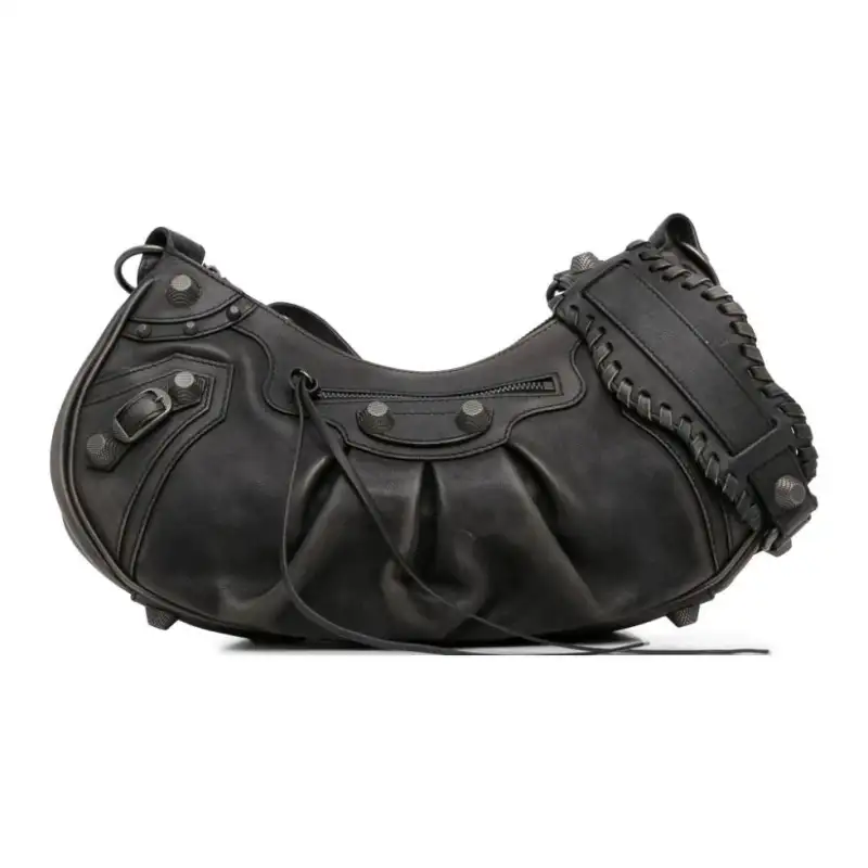 Balenciaga Calfskin Shoulder Bag, Crossbody Bag Small Women's Black