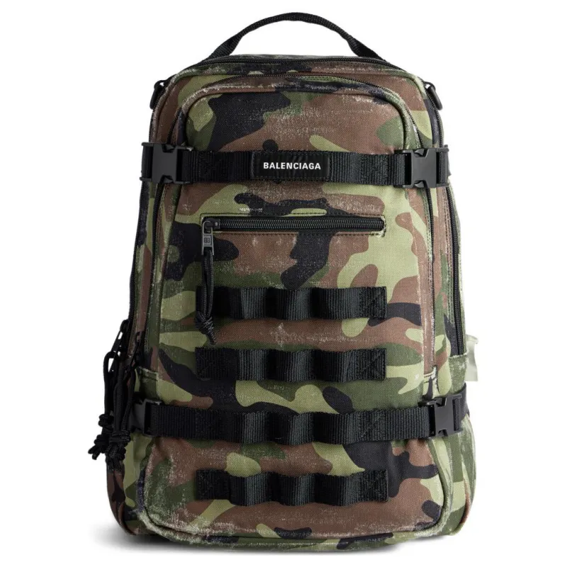 Balenciaga Camo Printed Army Space Small Backpack