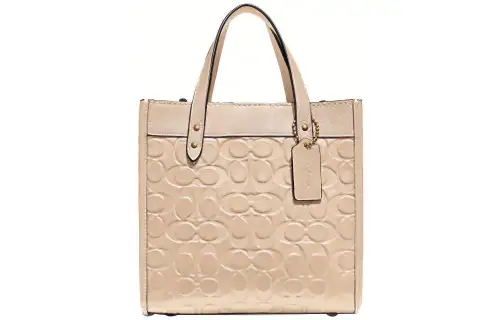 COACH Field Leather Shoulder Bag, Crossbody Bag, Handbag Large Women's Ecru