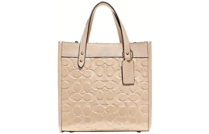 COACH Field Leather Shoulder Bag, Crossbody Bag, Handbag Large Women's Ecru