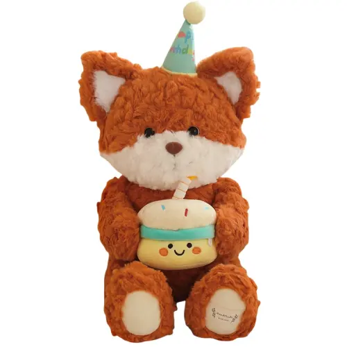 Japanese cute toy, plush doll, with little bears, fox, raccoon, 40