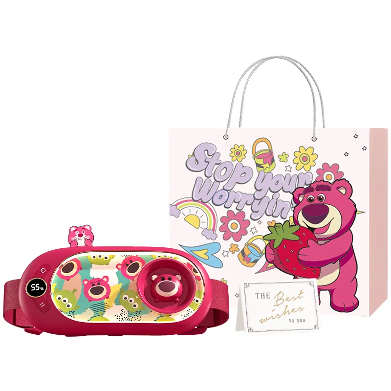 Disney Disney, gift box, set, belt, compress, high quality massager, strawberry for friend, with LED display, high-quality style