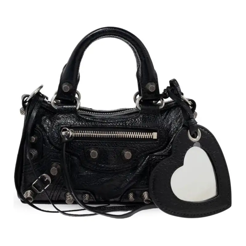 Balenciaga Le Cagole Sheepskin Shoulder Bag, Crossbody Bag, Handbag Nano Women's Black