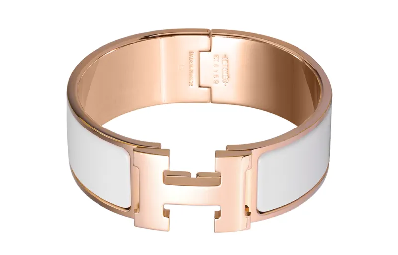 HERMES Clic Clac H Rose Gold plated Bangles Women's