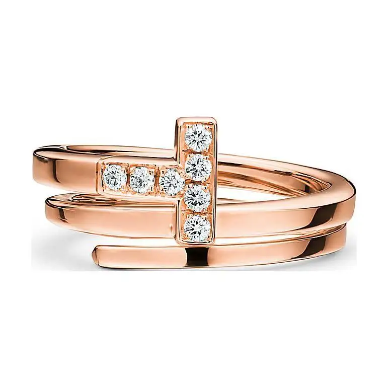 TIFFANY & CO. 18K Rose Gold, Diamond Rings Women's