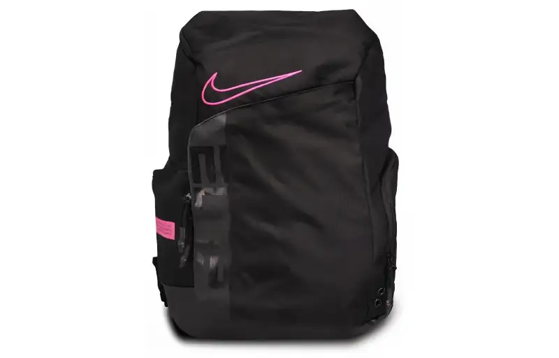 Nike Athleisure Polyester Elite Backpack Regular Unisex Black Pink