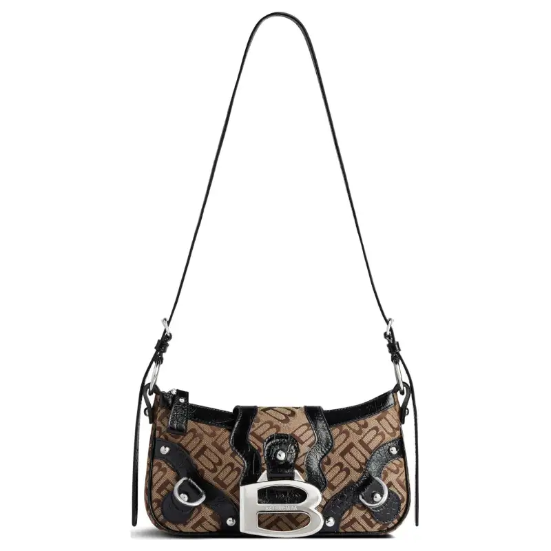 Balenciaga Essex Monogrammed Small Shoulder Bag