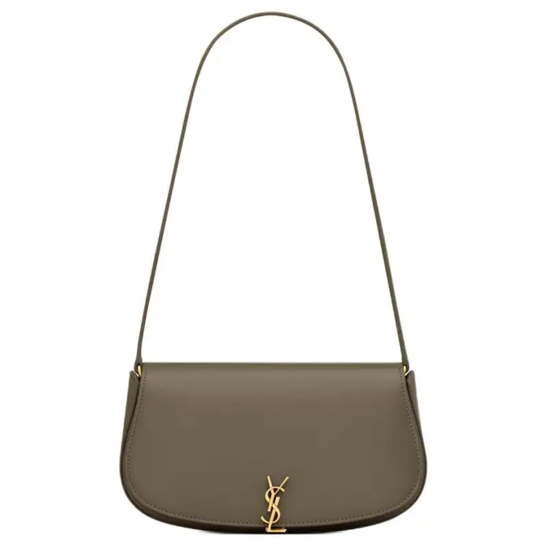 SAINT LAURENT Cow Leather Handbag, Shoulder Bag Mini Women's Dark Musk