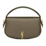 SAINT LAURENT Calfskin Portable Crossbody Bag, Shoulder Bag Regular Women's Dark Musk