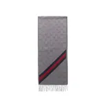 GUCCI Wool Knit Scarves Women's Dark Gray