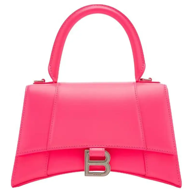 Balenciaga Hourglass Small Top Handle Bag Acid Fuchsia