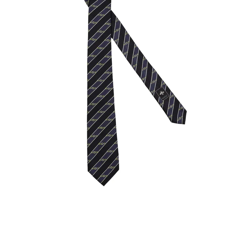 GUCCI Silk Ties Men's Dark Blue