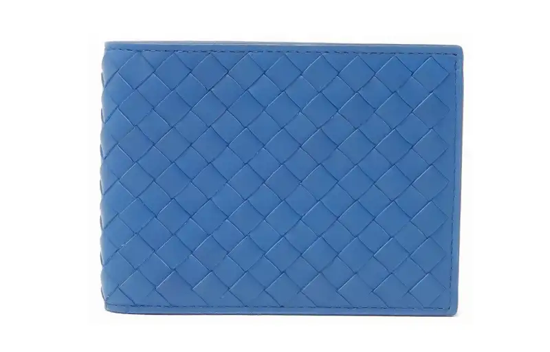 Bottega Veneta Leather Wallet Women's Blue